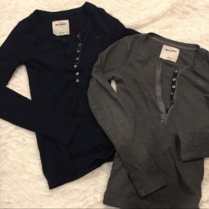 Abercrombie Kids two size small thermal tops